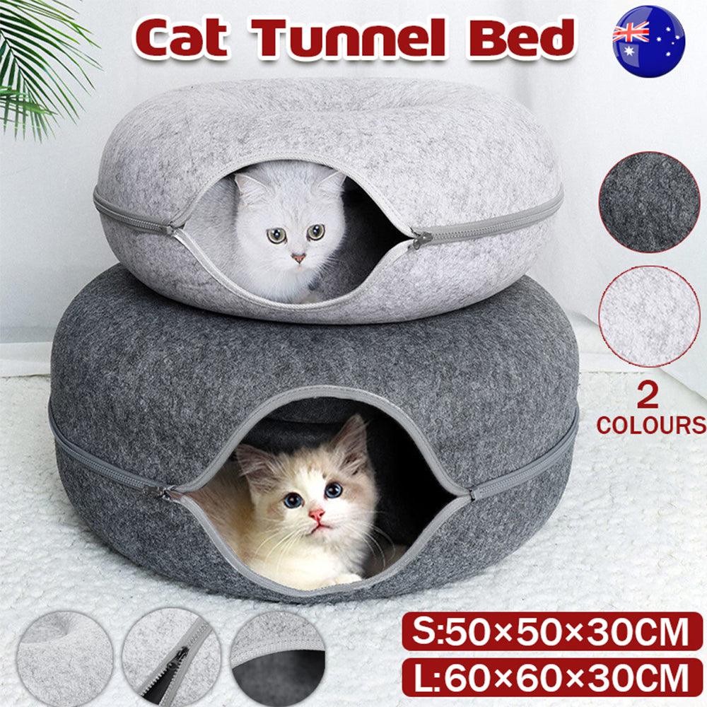 Interactive Cat Tunnel for Playful and Happy Cats Cat Bed
