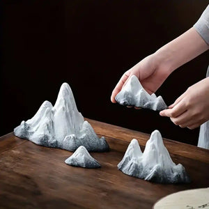 Creative Resin Snow Mountain Aquarium Ornament