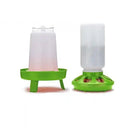 Space-Saving Chick Waterer Set with Adjustable Poultry Feeder
