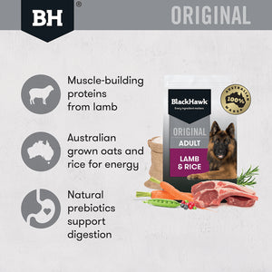 Black Hawk Dog Food Adult Lamb and Rice 3KG High Quality Premium Nutrition
