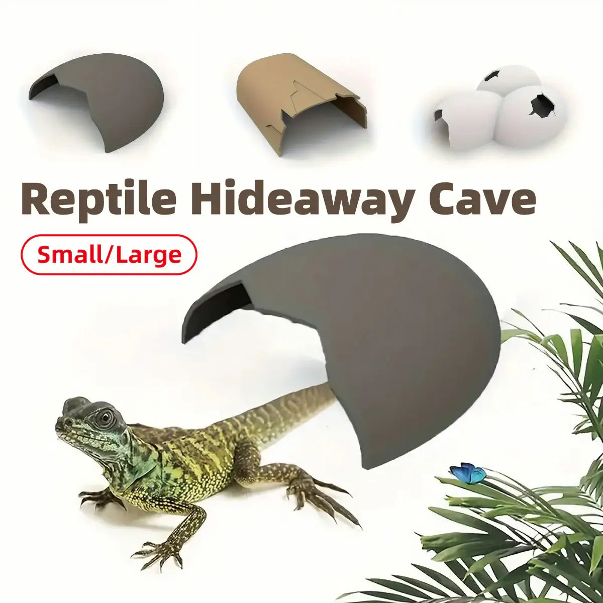 Eggshell reptile cave hideout for terrariums