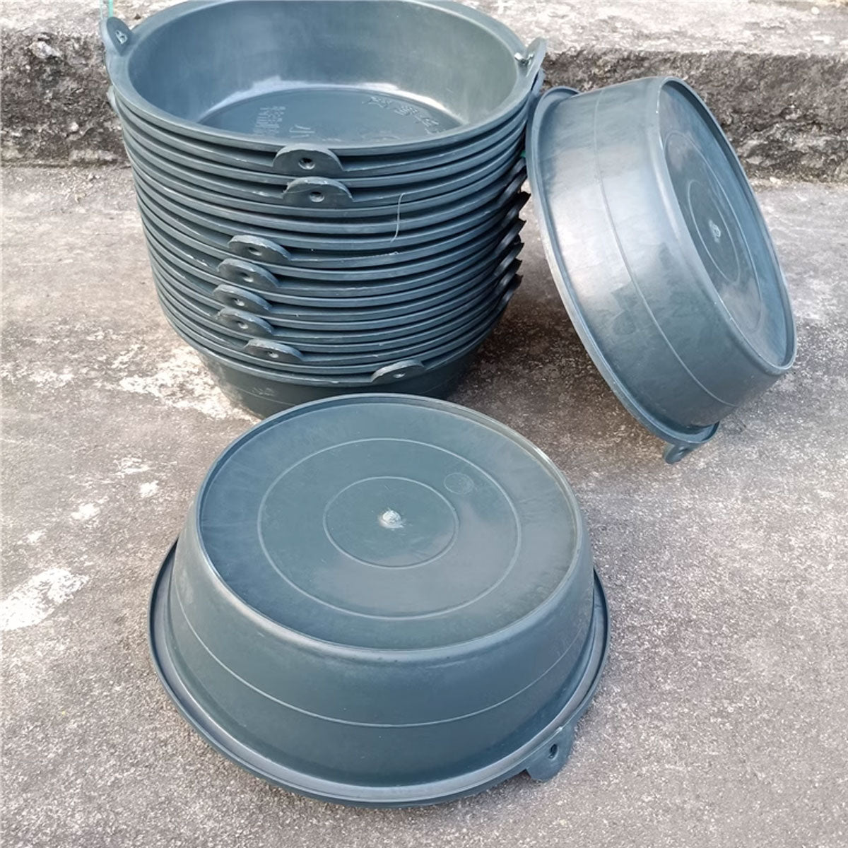 Heavy-Duty Rubber Farming Trough Basin 6PCS Set