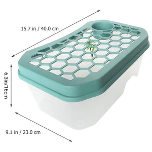 Breathable Turtle Tank Habitat with Basking Platform for Small Turtles