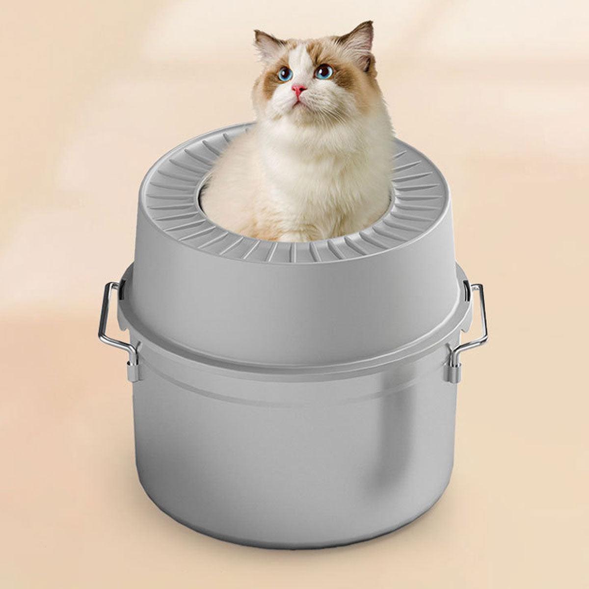 Stainless Steel Cat Litter Box With Top Entry