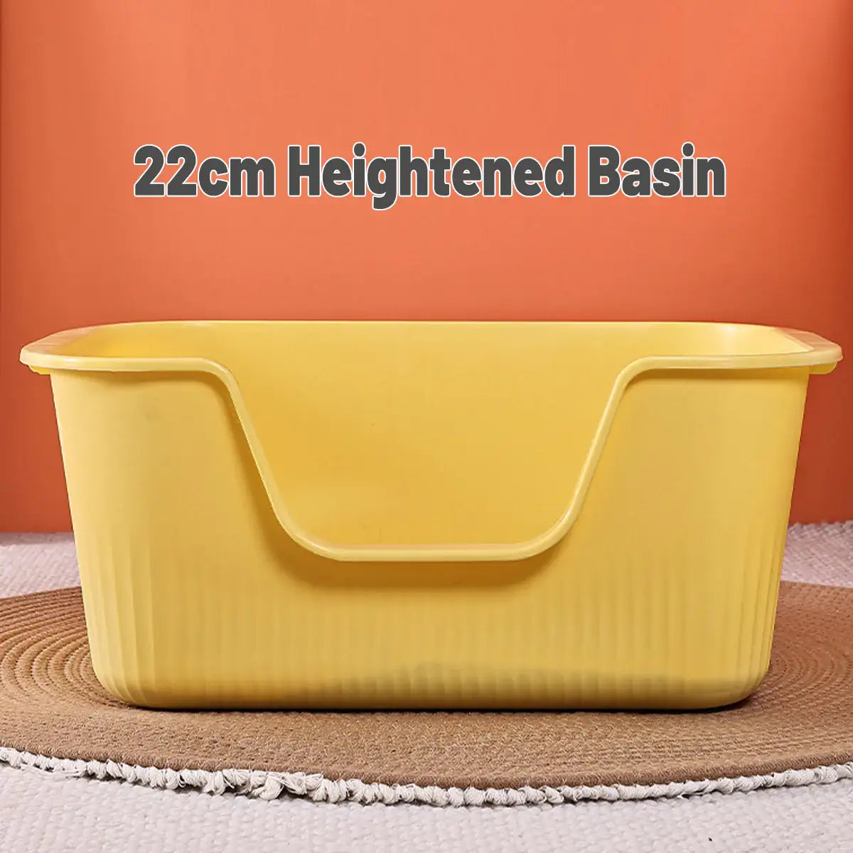 Semi-Enclosed Large Cat Litter Box for Multiple Cats Up to 15kg