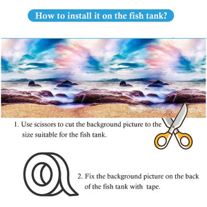 Double-Sided Aquarium Background Poster for Fish Tanks (2 Designs)