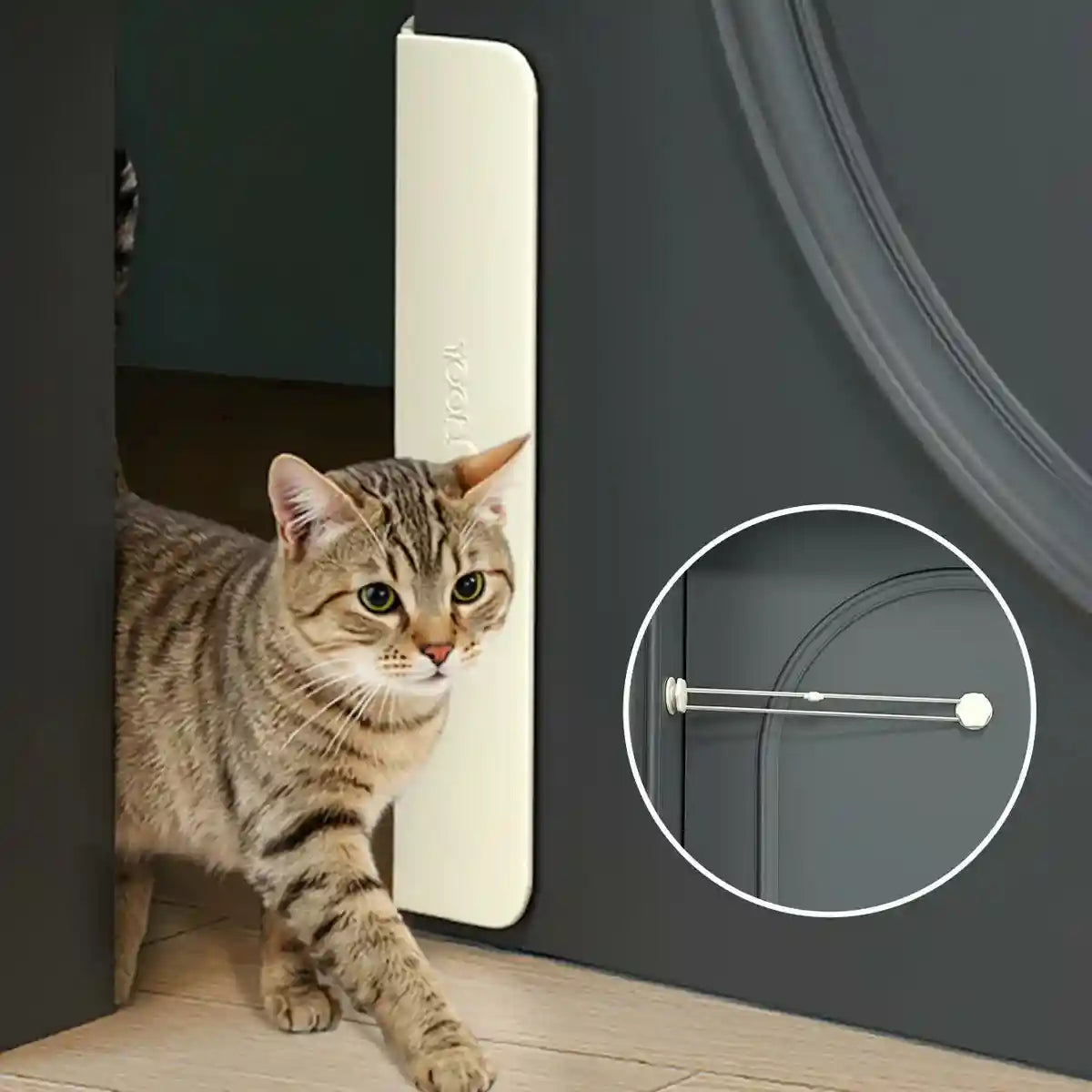 Automatic Cat Door Closer With Drill-Free Installation