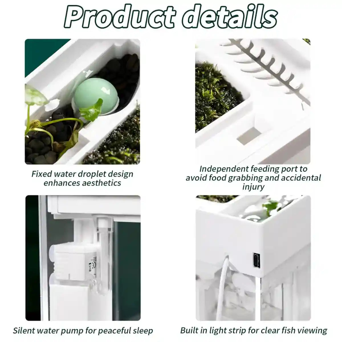 Acrylic Betta Fish Tank Four-Compartment Aquarium System