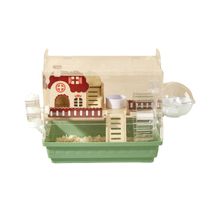 Acrylic Hamster Cage With Wheel And Accessories