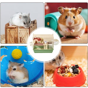 Acrylic Hamster Cage With Wheel And Accessories