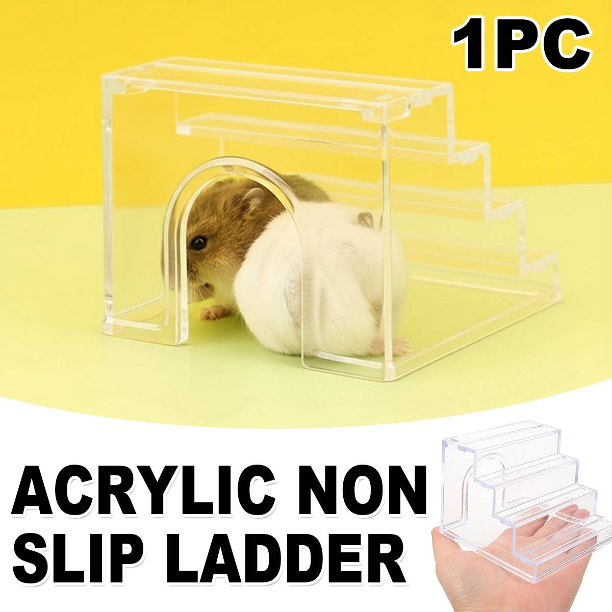 Acrylic Hamster Ladder Hideout House Clear Climbing Den