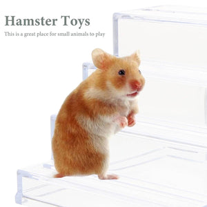 Acrylic Hamster Ladder Hideout House Clear Climbing Den