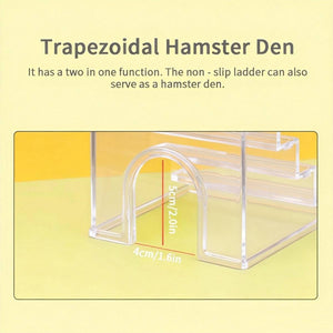 Acrylic Hamster Ladder Hideout House Clear Climbing Den