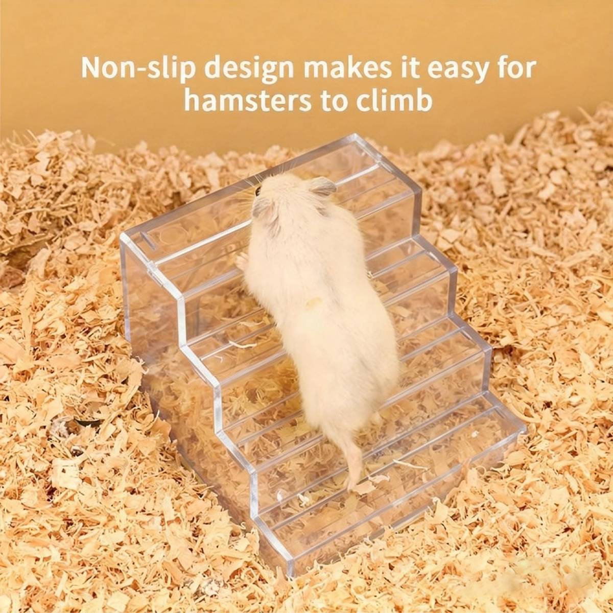 Acrylic Hamster Ladder Hideout House Clear Climbing Den