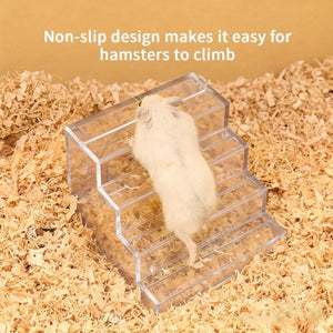 Acrylic Hamster Ladder Hideout House Clear Climbing Den