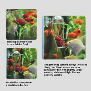 Acrylic Pants-Shaped Feeder for Fish Aquarium Live Food Feeder