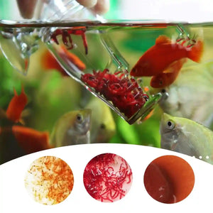 Acrylic Pants-Shaped Feeder for Fish Aquarium Live Food Feeder