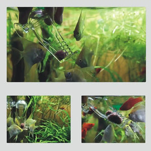 Acrylic Pants-Shaped Feeder for Fish Aquarium Live Food Feeder