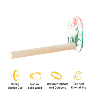 Acrylic Suction Cup Bird Stand