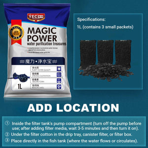 Activated Carbon Filter Media 2PCS - Aquarium Water Polish