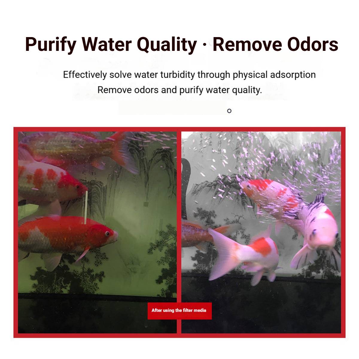 Activated Carbon Filter Media 2PCS - Aquarium Water Polish