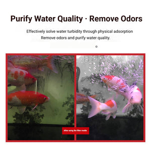 Activated Carbon Filter Media 2PCS - Aquarium Water Polish