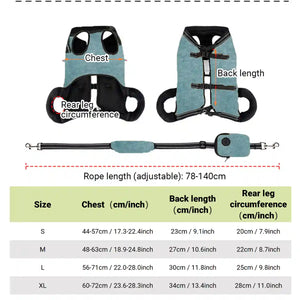 Adjustable Dog Harness Full-Body Support Lift Vest