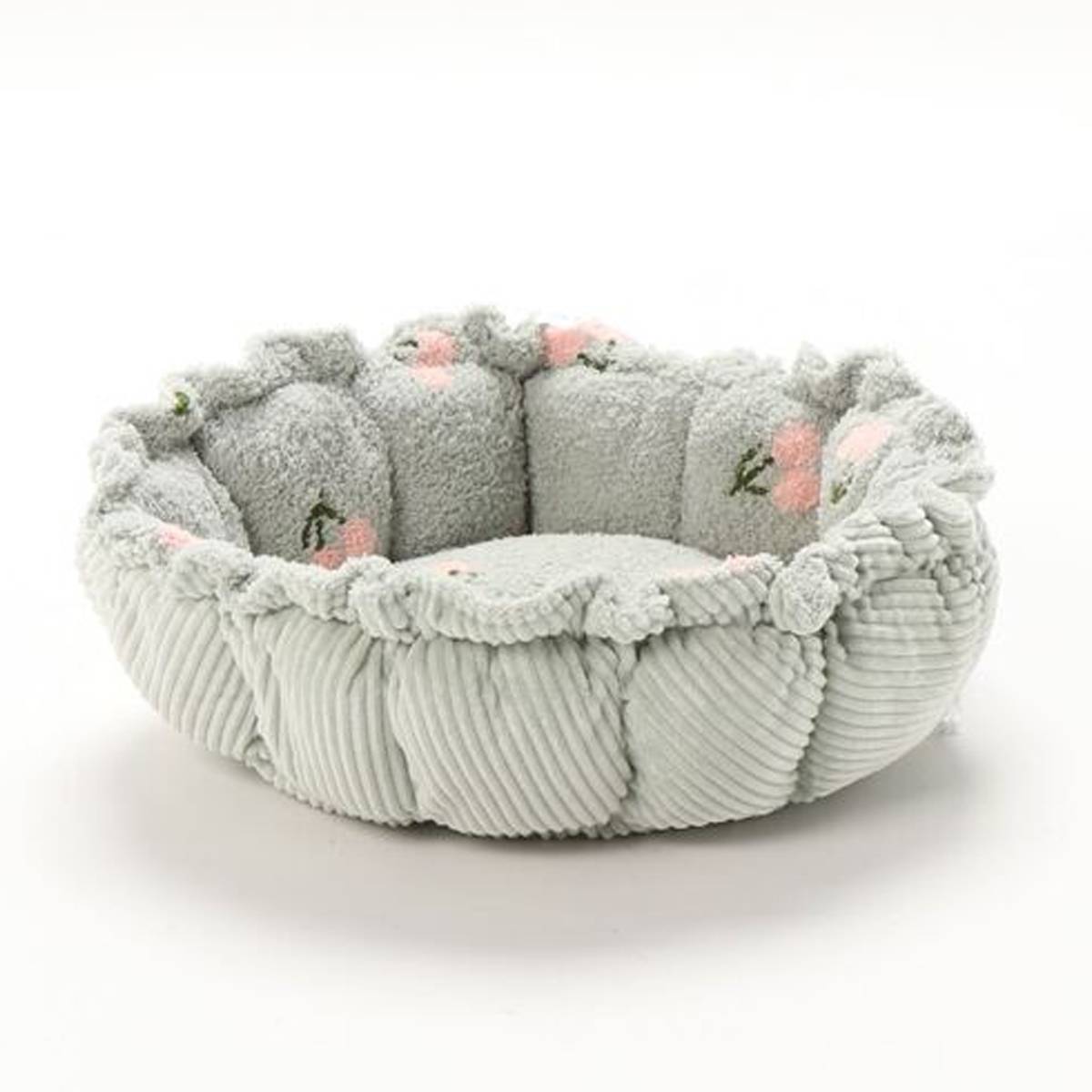 Adjustable Pumpkin Cat Bed 2-in-1 Donut Nest Mat