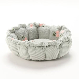 Adjustable Pumpkin Cat Bed 2-in-1 Donut Nest Mat
