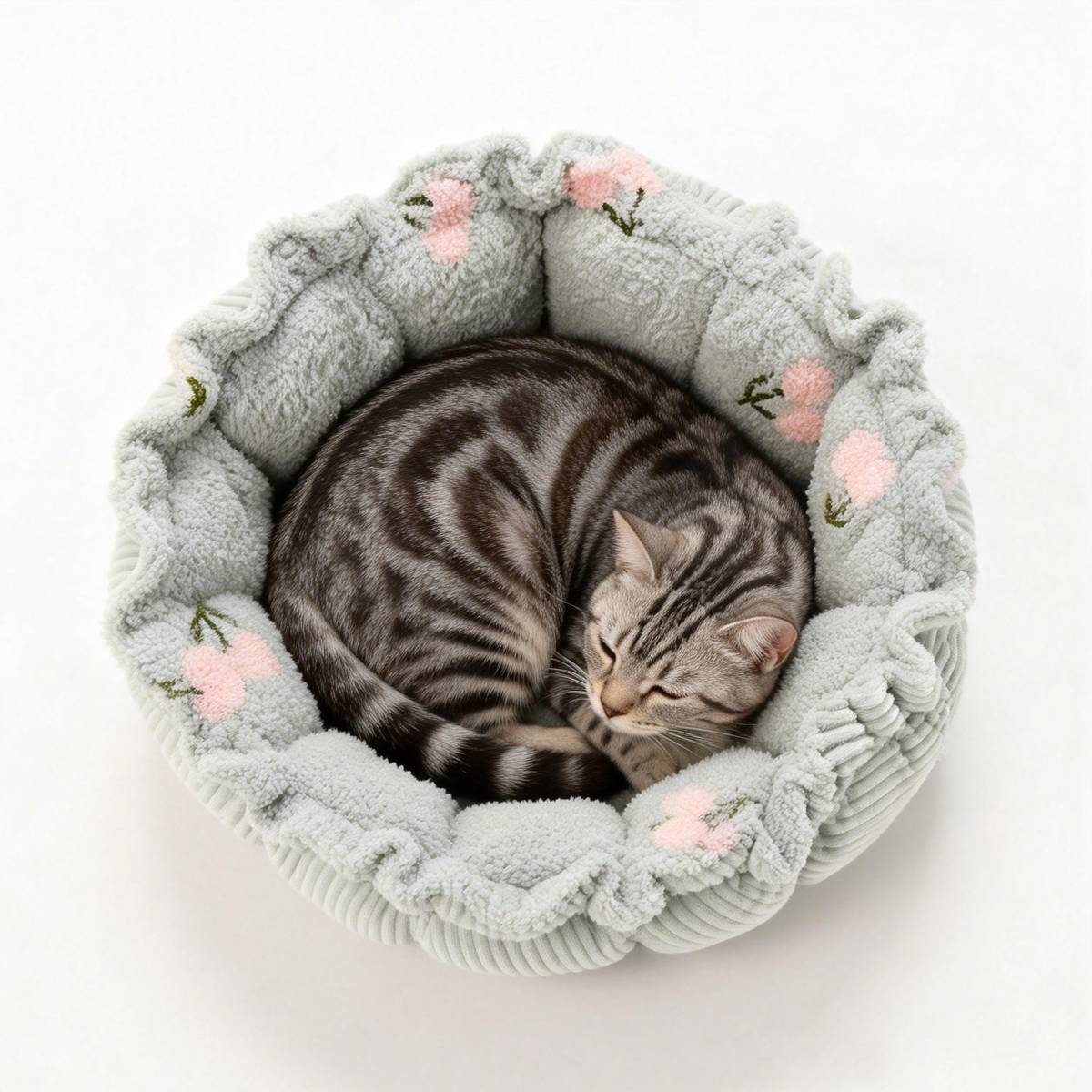 Adjustable Pumpkin Cat Bed 2-in-1 Donut Nest Mat