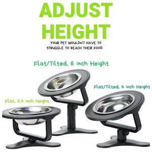 Height Adjustable Pet Bowl Holder For Dogs & Cats