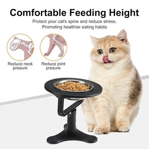 Height Adjustable Pet Bowl Holder For Dogs & Cats