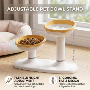 Adjustable Pet Bowl Stand Raised Feeder for Cats and Dogs