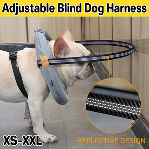 Adjustable Blind Dog Harness With Halo Collar