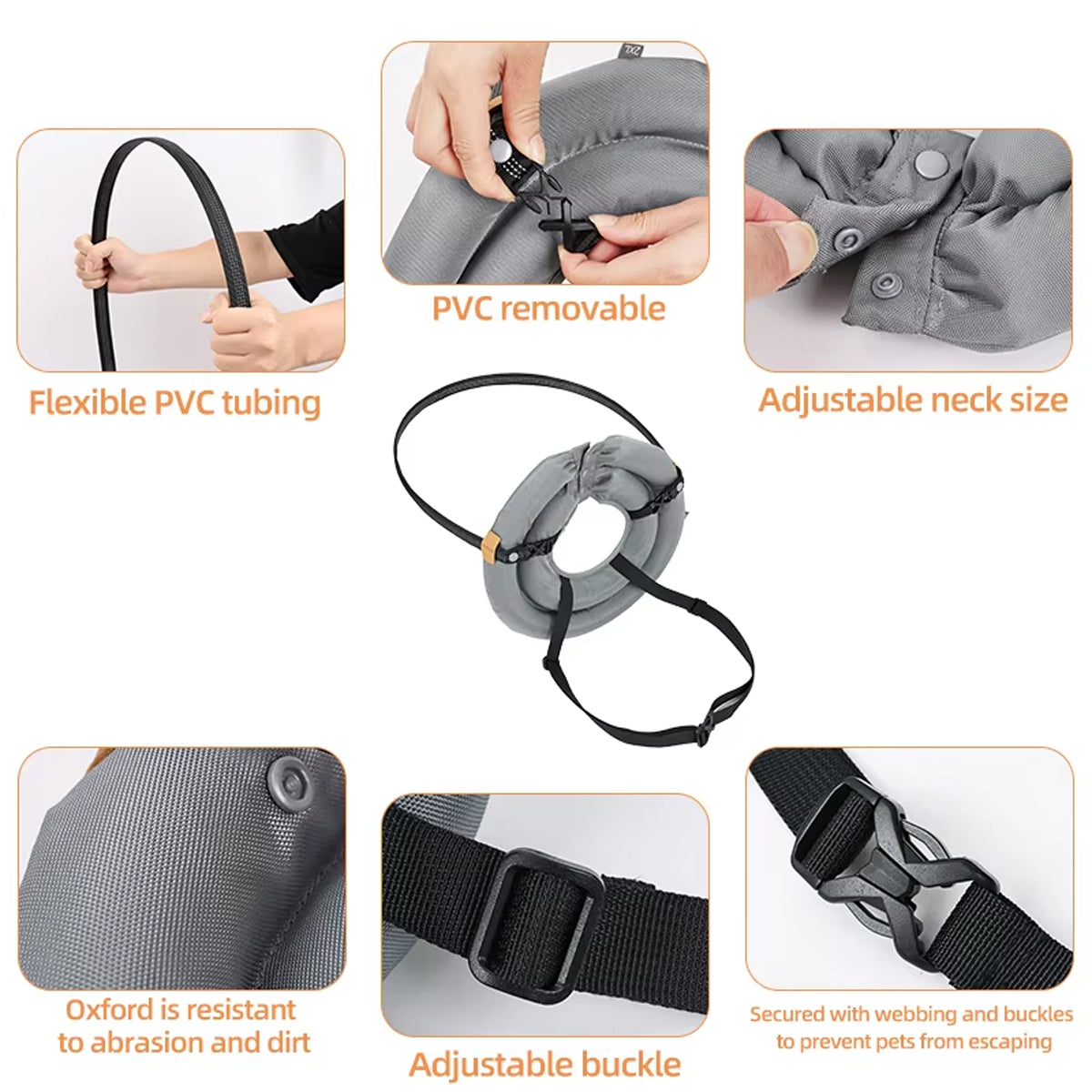 Adjustable Blind Dog Harness With Halo Collar