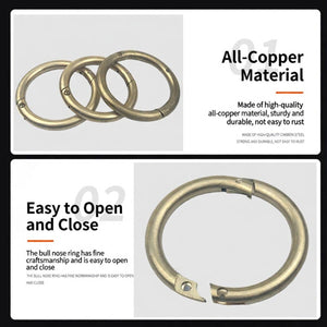 Copper Bull Nose Ring | Durable Livestock Cattle Nose Ring for Farms