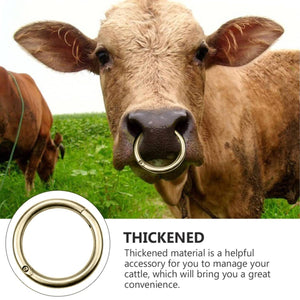 Copper Bull Nose Ring | Durable Livestock Cattle Nose Ring for Farms