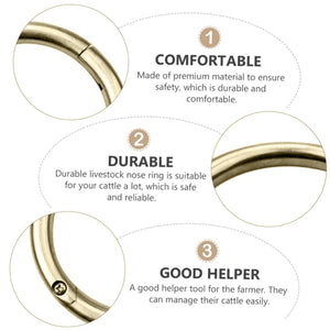 Copper Bull Nose Ring | Durable Livestock Cattle Nose Ring for Farms