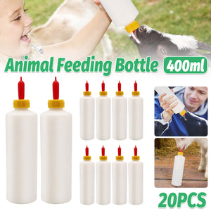 20PCS 400ml Animal Feeding Bottle Set with Silicone Teat