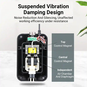 Aquarium Air Pump 4W/6W Oxygen Pump Silence Adjustable for Fish Tank