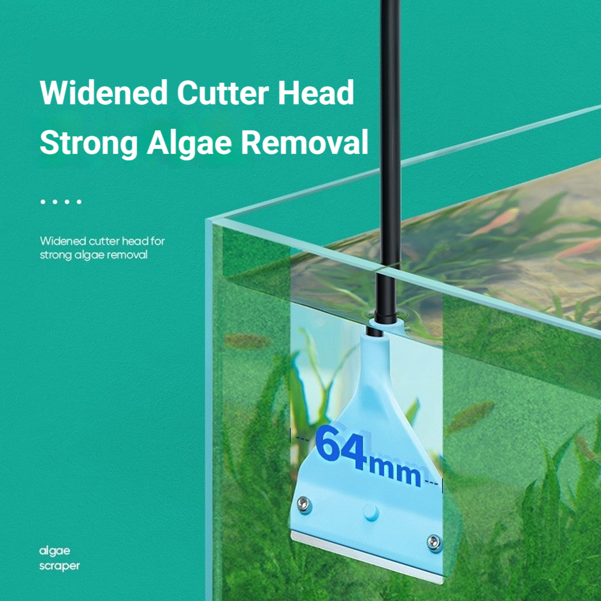 Aquarium Algae Scraper With Stainless Steel Blade