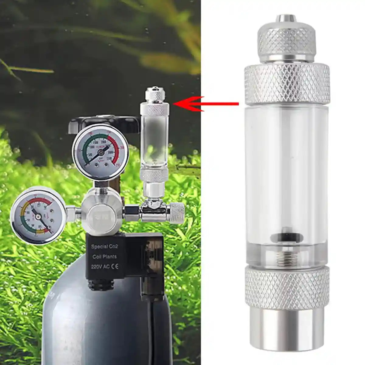 Aquarium CO2 Bubble Counter Anti-Return CO2 Monitoring Device