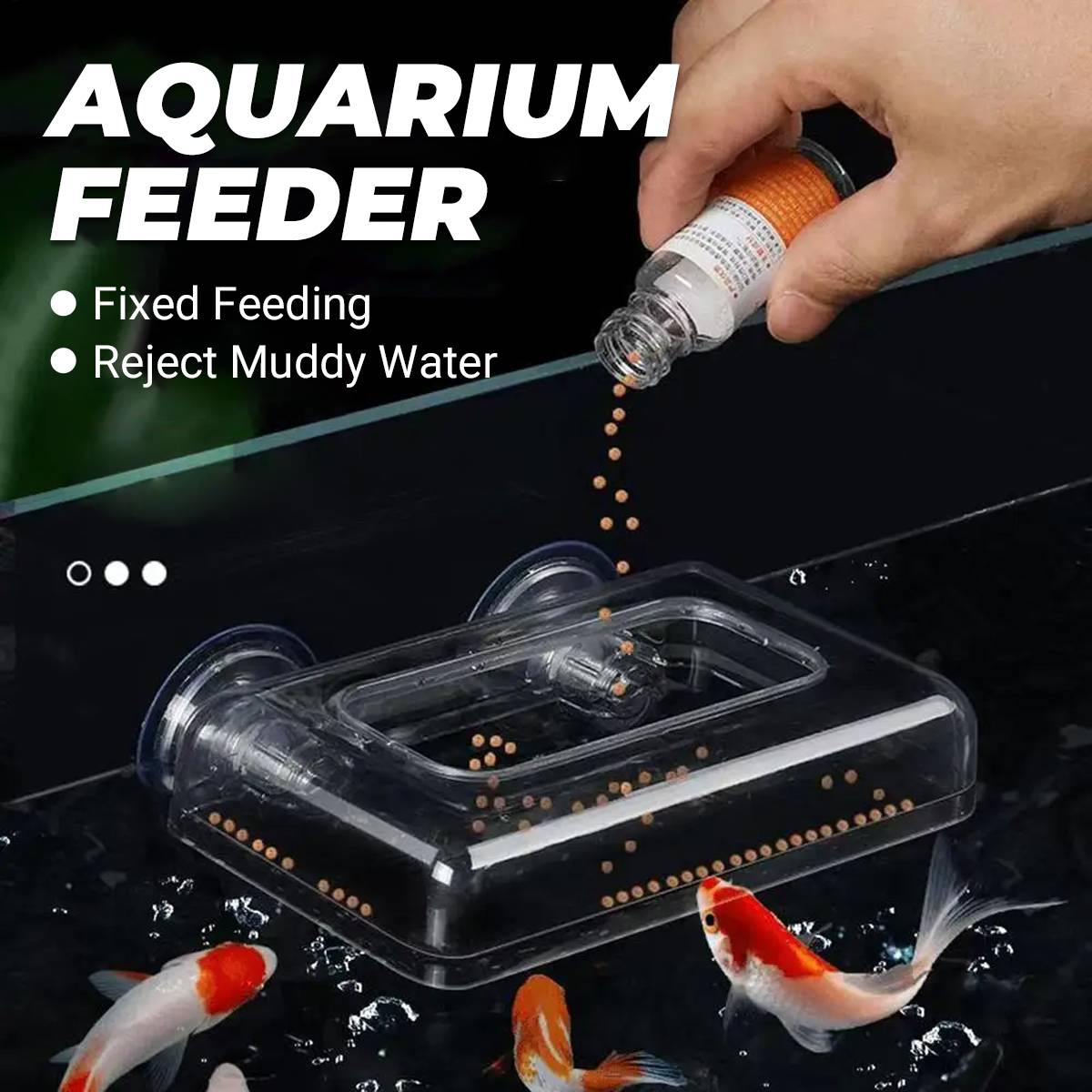 Aquarium Feeder Cup - Red Insect & Floating Fish Feeding Ring