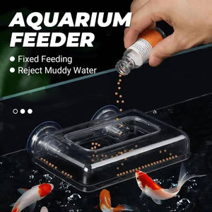 Aquarium Feeder Cup - Red Insect & Floating Fish Feeding Ring