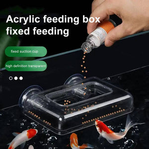 Aquarium Feeder Cup - Red Insect & Floating Fish Feeding Ring