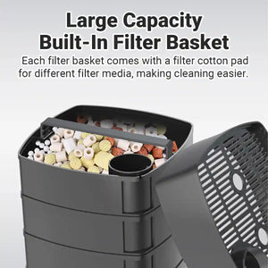 External Aquarium Filter 3-Layer Canister Filter with Adjustable Flow