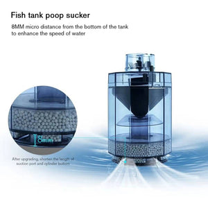 Toilet-Style Aquarium Filter - Suction Oxygenating Fish Tank Filter