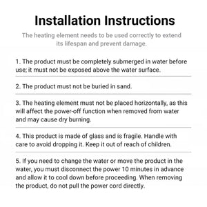 Aquarium Heating Rod - Auto Constant Temperature Fish Tank Heater