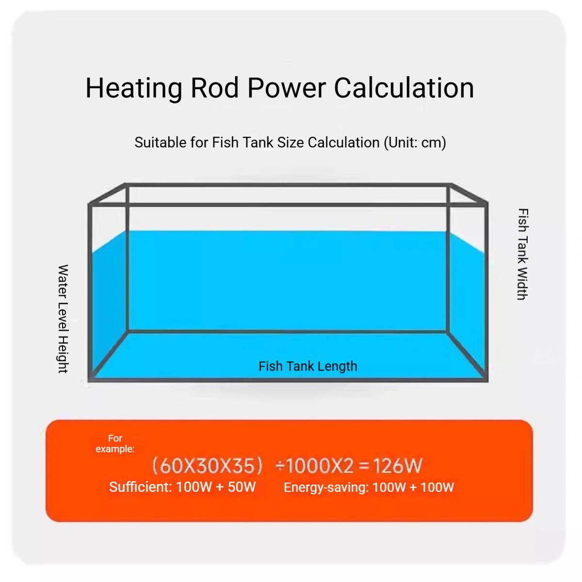 Aquarium Heating Rod - Auto Constant Temperature Fish Tank Heater