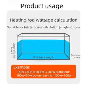 Quartz Aquarium Heating Rod - Explosion-Proof Fish Tank Heater (60W/100W)